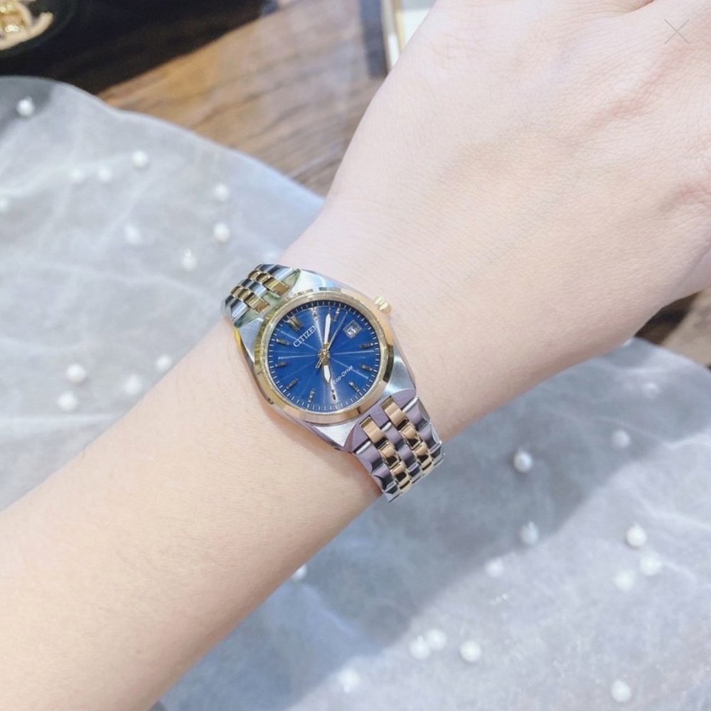 🔥Citizen Women's Calendar Blue Two-Tone Watch